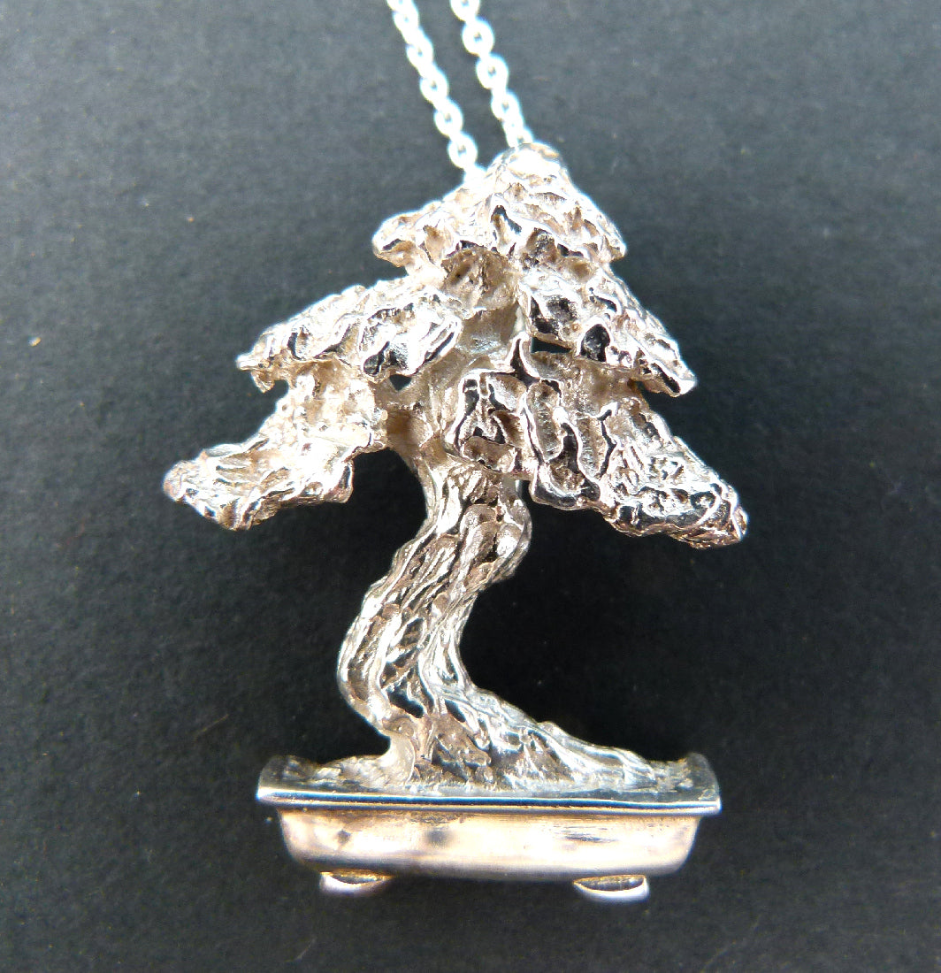 bonsai tree necklace Bonsai Jewellery 925 Sterling Silver Pendant – Kaizen Bonsai