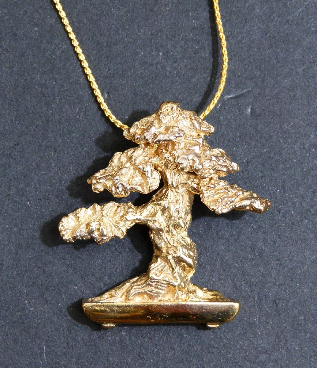 bonsai tree necklace Bonsai Jewellery Gilt Sterling Silver Pendant – Kaizen Bonsai