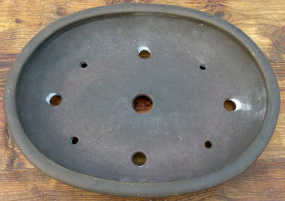 EXCEPTIONAL Oval Glazed Bonsai Pot by Master Zhu