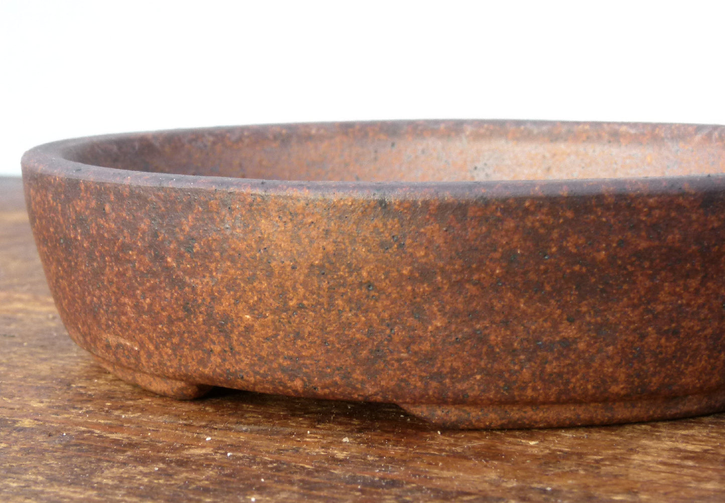 Exhibition Quality Shallow Oval Unglazed Bonsai Pot - 5"