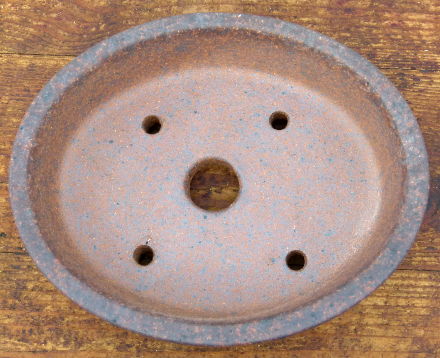 Exhibition Quality Shallow Oval Unglazed Bonsai Pot - 5"