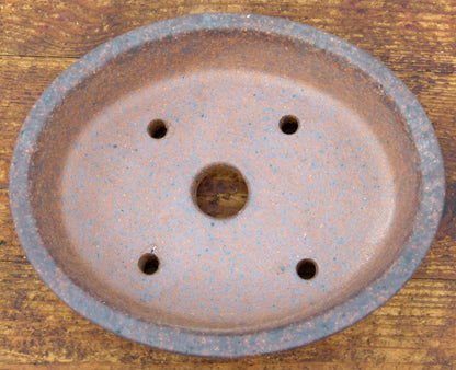 Exhibition Quality Shallow Oval Unglazed Bonsai Pot - 5"