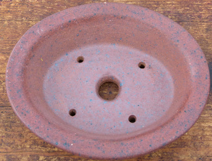 Exhibition Quality Oval Unglazed Bonsai Pot - 5"