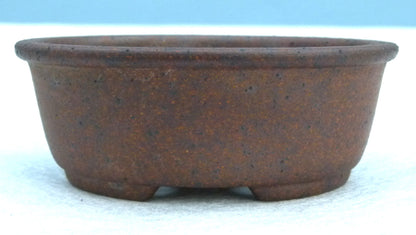Exhibition Quality Oval Unglazed Bonsai Pot - 4"