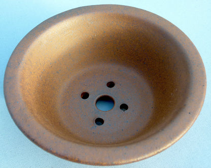 Deep Round Unglazed Quality Shohin Bonsai Pot - 5.5"