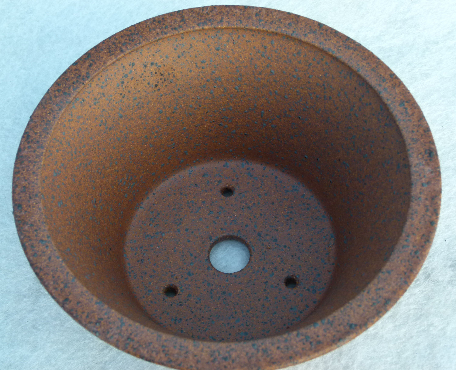 Exhibition Quality Round Unglazed Bonsai Pot - 8"