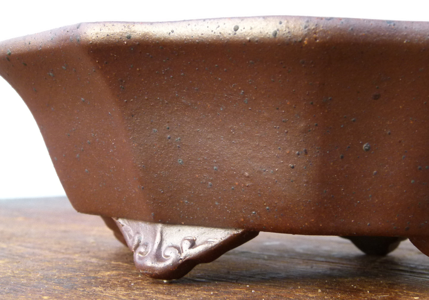 Exhibition Quality Flower Shape Unglazed Bonsai Pot - 7"