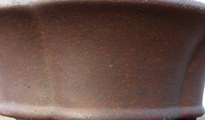 Exhibition Quality Round Flower Shape Unglazed Bonsai Pot - 8"