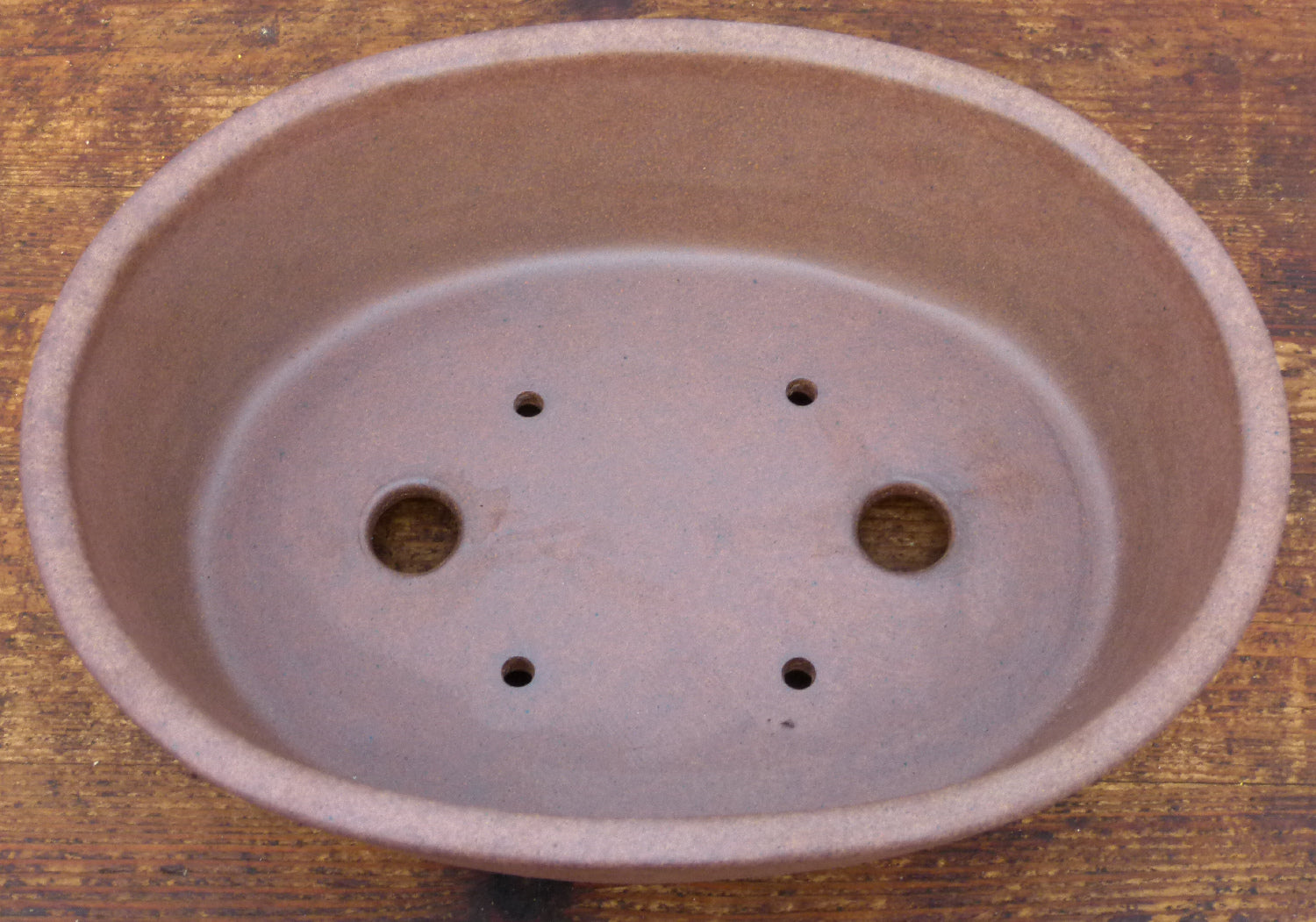 Exhibition Quality Deep Oval Unglazed Bonsai Pot - 9"