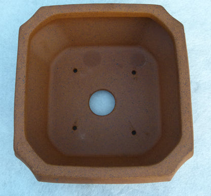 Exhibition Quality Square Unglazed Bonsai Pot - 11"