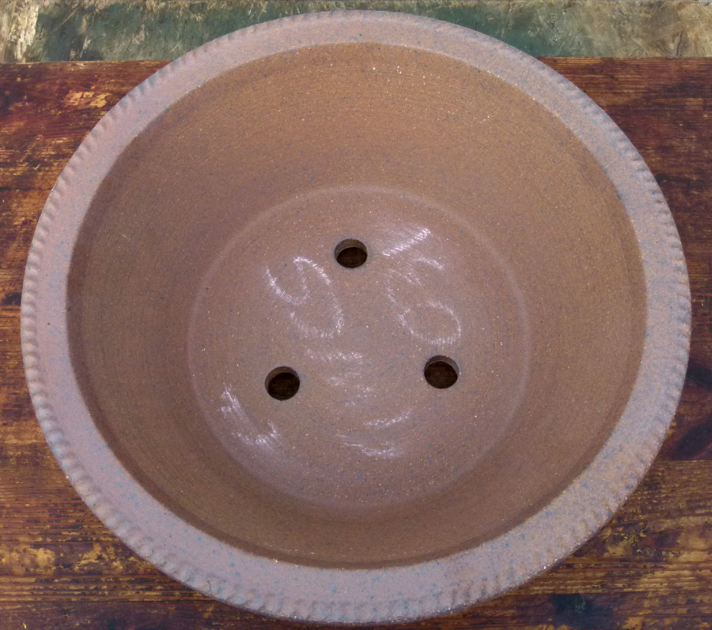 Exhibition Quality Round Unglazed Bonsai Pot - 13"