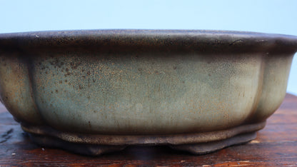 EXCEPTIONAL Oval Glazed Bonsai Pot by Master Zhu - 16"