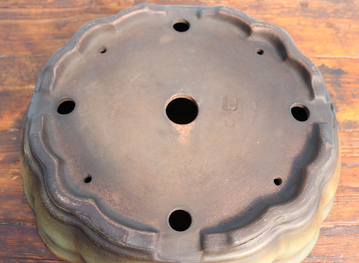 EXCEPTIONAL Oval Glazed Bonsai Pot by Master Zhu - 16"