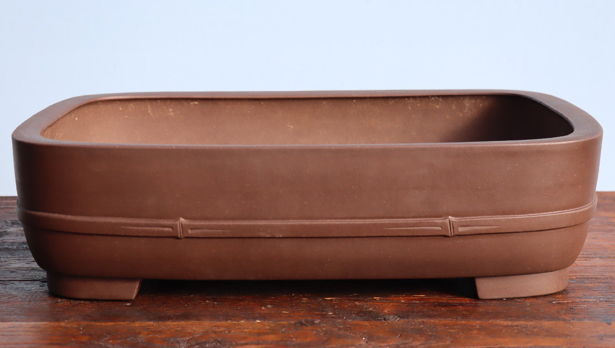 Rectangular Unglazed Bonsai Pot 21" - Used