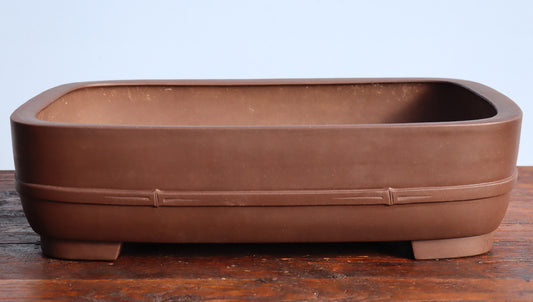 Rectangular Unglazed Bonsai Pot 21" - Used