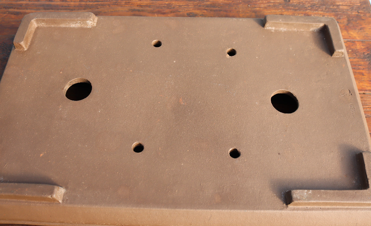 Shallow Rectangular Unglazed Bonsai Pot 24" - Used