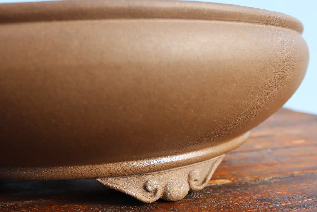 High Quality Round Unglazed Bonsai Pot  12" - Used