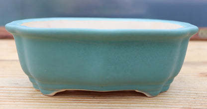 Exhibition Quality Glazed Rectangular Bonsai Pot - 8.5"