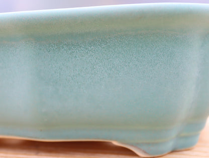 Exhibition Quality Glazed Rectangular Bonsai Pot - 8.5"