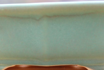 Exhibition Quality Glazed Rectangular Bonsai Pot - 8.5"