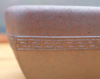 Wood-Fired Square Bonsai Pot — 8.3" (21cm) 