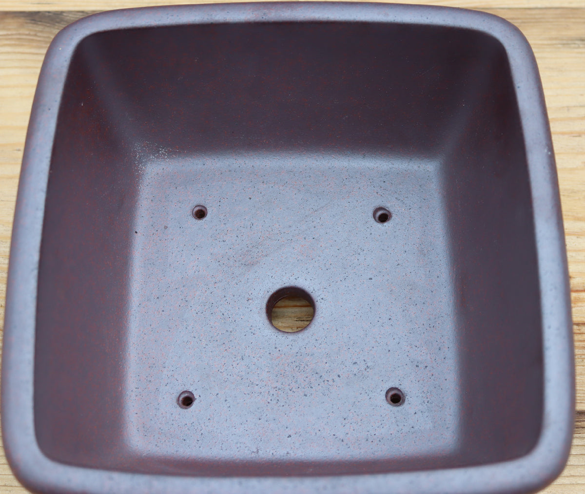 Wood-Fired Square Bonsai Pot — 8.3" (21cm) 