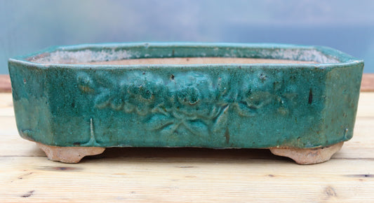 Rustic Glazed Old Chinese Bonsai Pot - USED