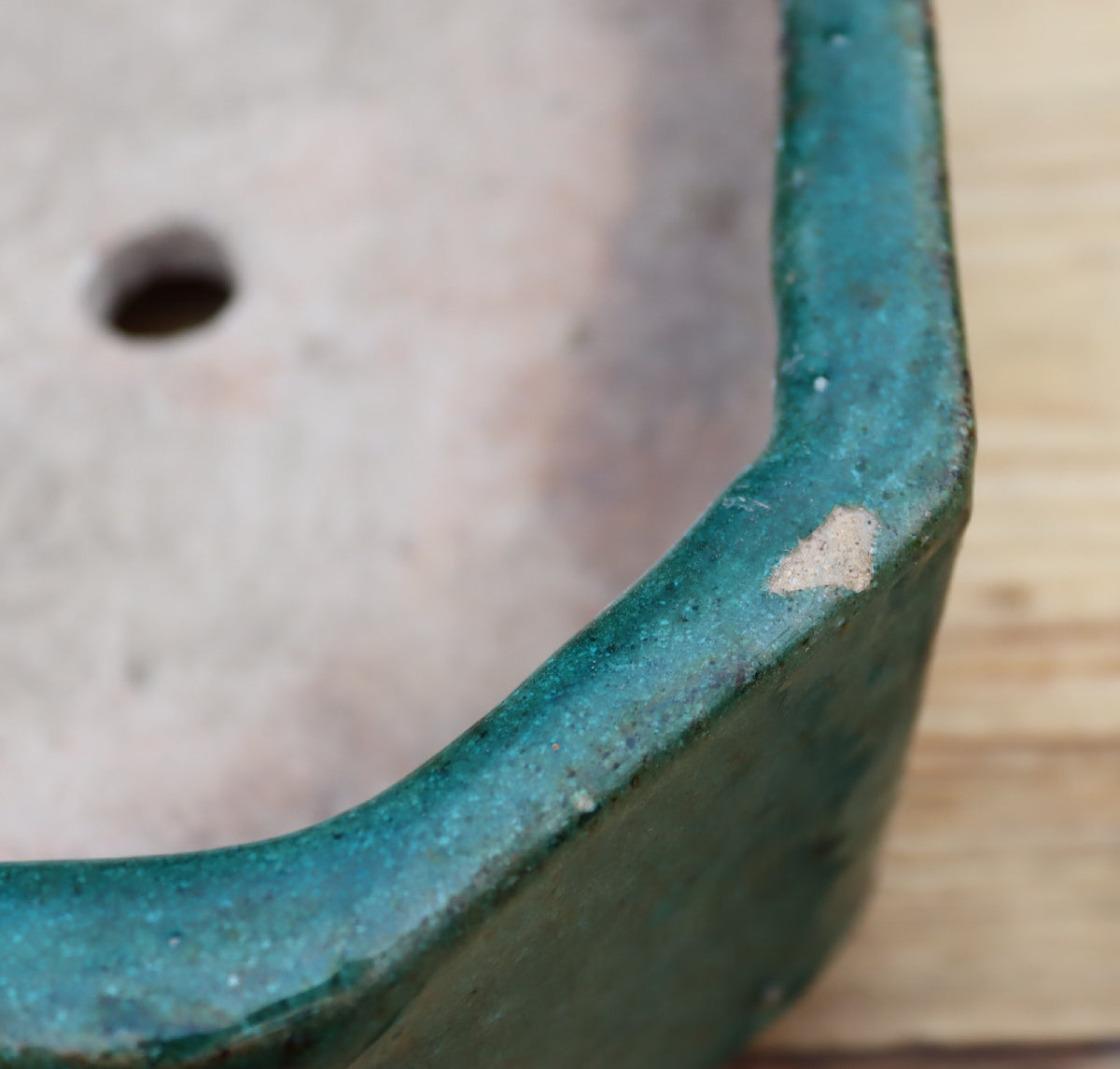 Rustic Glazed Old Chinese Bonsai Pot - USED
