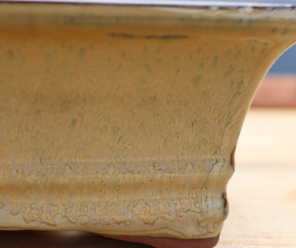 Rectangular Olive Glazed Bonsai Plant Pot | Slip Cast Ceramic