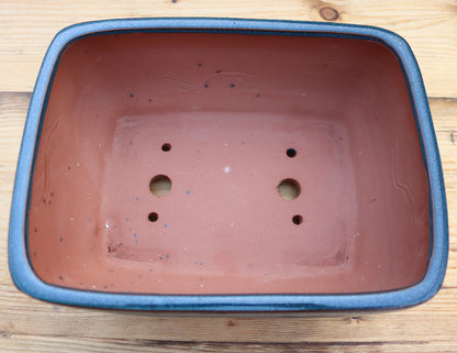 10.6" (27cm) Rectangular Turquoise Glazed Bonsai Plant Pot | Slip Cast Ceramic