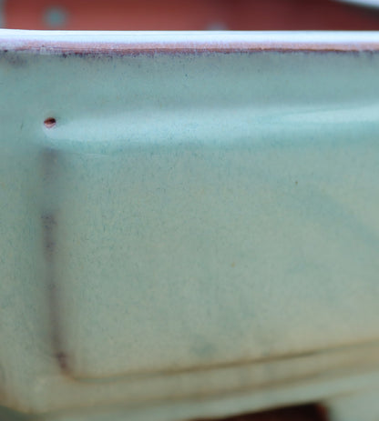 10.6" (27cm) Rectangular Teal Green Glazed Bonsai Plant Pot | Slip Cast Ceramic
