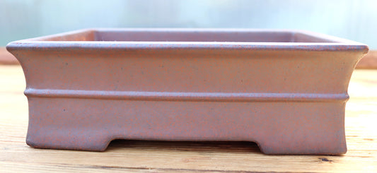 10.3" (26cm) Wood-Fired Rectangular Bonsai Pot