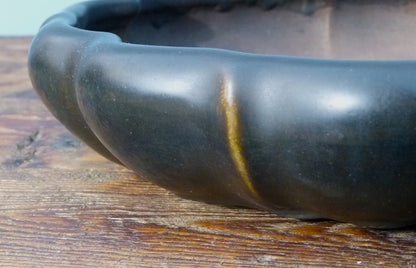 EXCEPTIONAL Round Glazed Bonsai Pot by Master Zhu - 12"