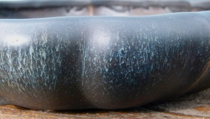 EXCEPTIONAL Round Glazed Bonsai Pot by Master Zhu - 12"