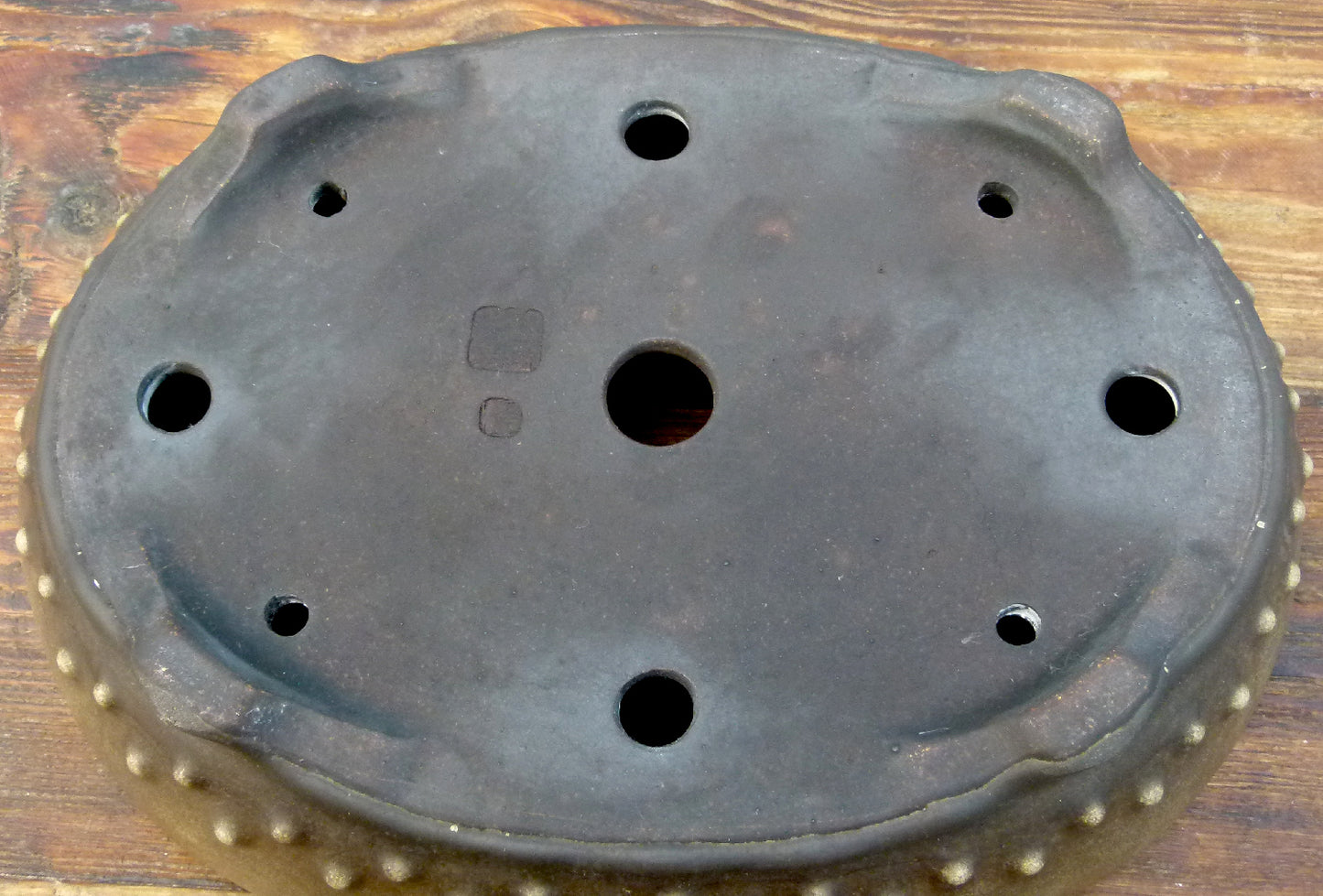 EXCEPTIONAL Oval Glazed Bonsai Pot by Master Zhu