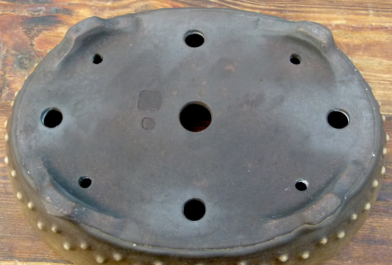 EXCEPTIONAL Oval Glazed Bonsai Pot by Master Zhu