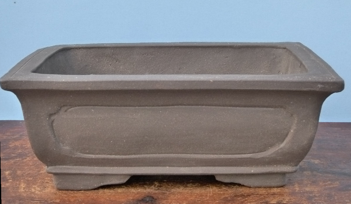 Rectangular Unglazed Bonsai Pot 13" - Chipped