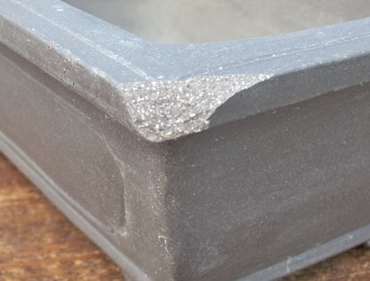 Rectangular Unglazed Bonsai Pot 13" - Chipped