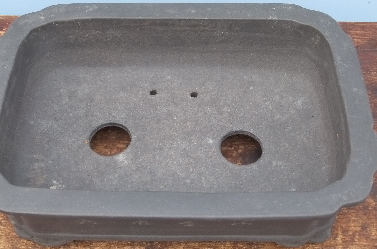 Rectangular Unglazed Bonsai Pot 12" - Chipped