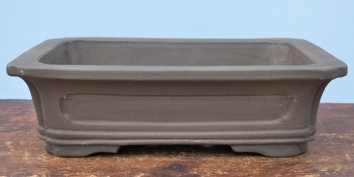 Rectangular Unglazed Bonsai Pot 12" - Chipped