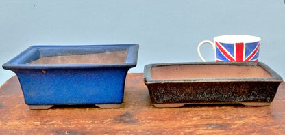 Glazed Bonsai Pots Set x 2 - Used