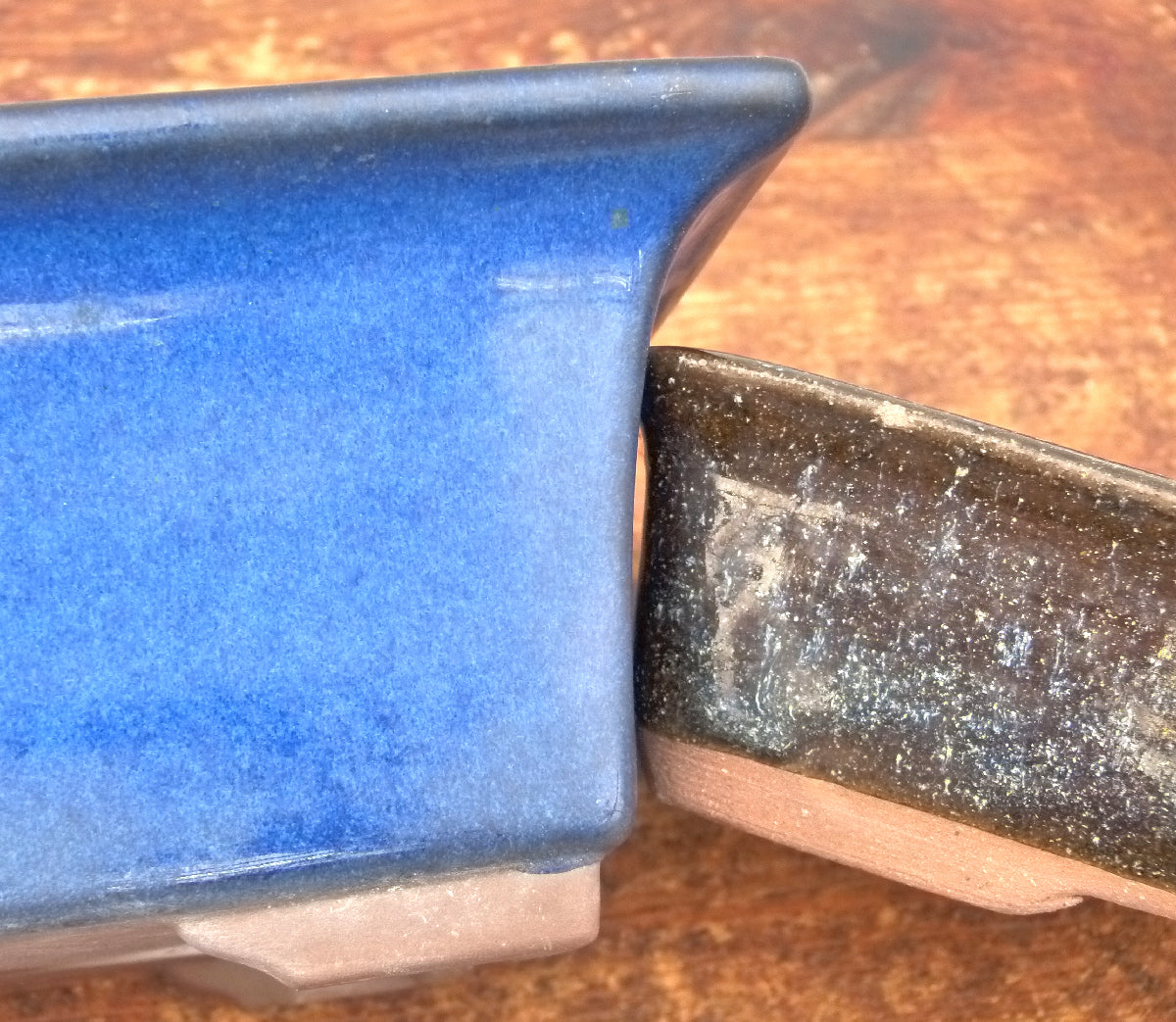 Glazed Bonsai Pots Set x 2 - Used