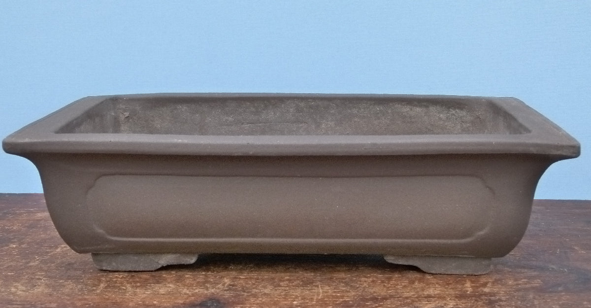 Rectangular Unglazed Bonsai Pot 13.5" - Used