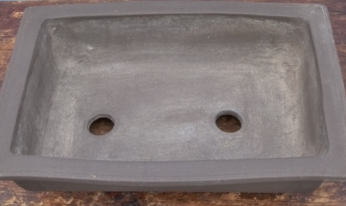 Rectangular Unglazed Bonsai Pot 13.5" - Used