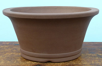 Deep Round Unglazed Quality Bonsai Pot - 12"
