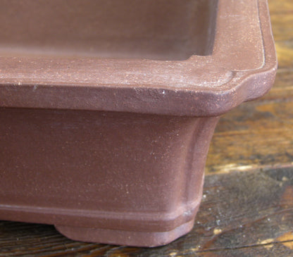 Rectangular Unglazed Bonsai Pot 12" - Used