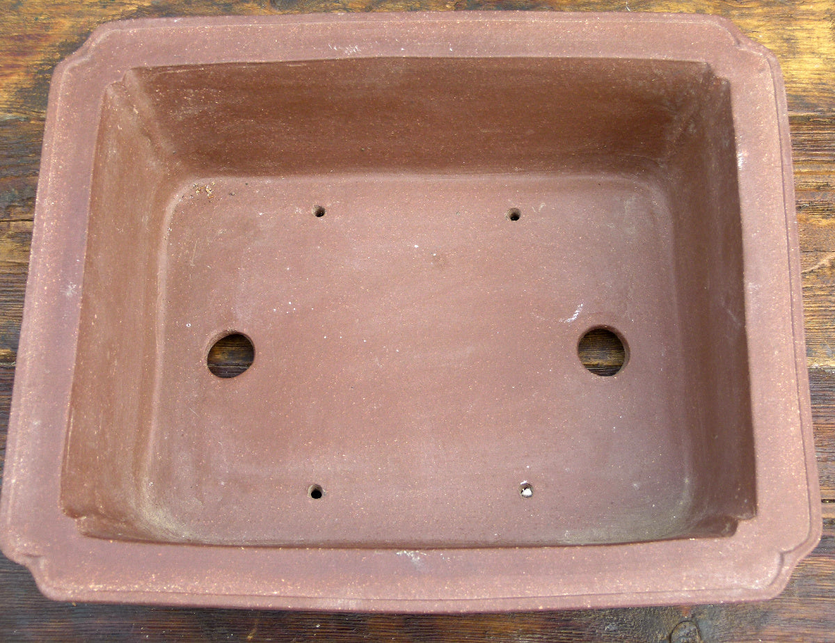 Rectangular Unglazed Bonsai Pot 12" - Used