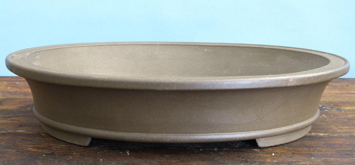 Oval Unglazed Bonsai Pot 16" - Used