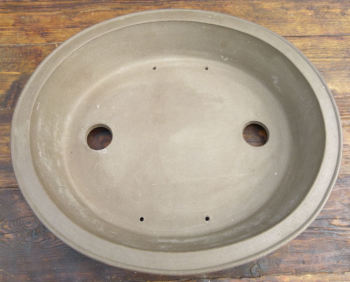Oval Unglazed Bonsai Pot 16" - Used