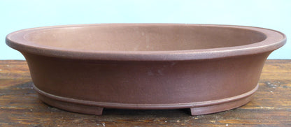 Oval Unglazed Bonsai Pot 16" - Used